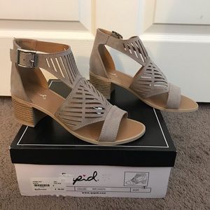 NWOT Taupe Cutout Sandals